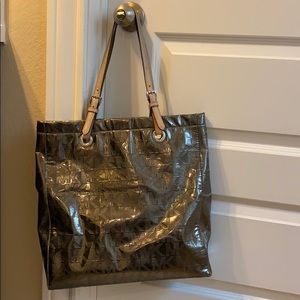 Large Metallic Michael Kors Tote Bag
